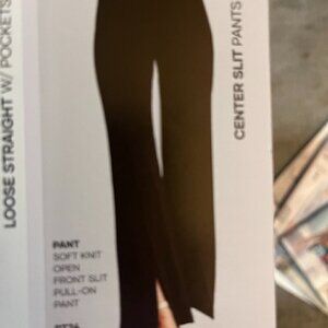 nwt black clara sun woo pants split hem size 1x